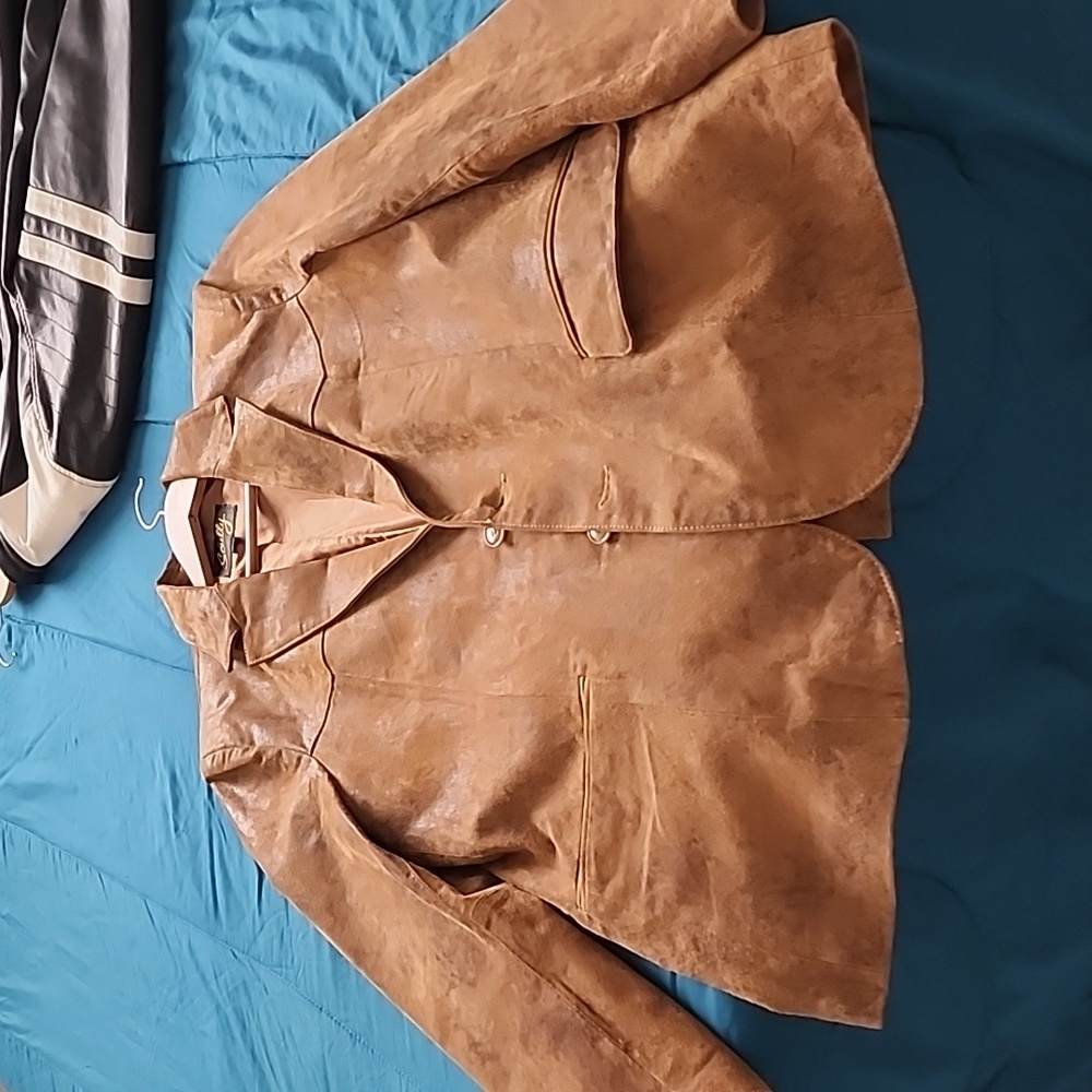 Genuine leather men's size 42 scully jacket